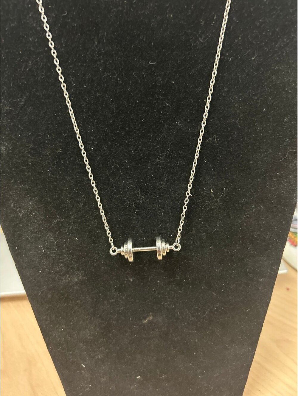 Bodybuilding Weightlifting Gym Barbell Necklace